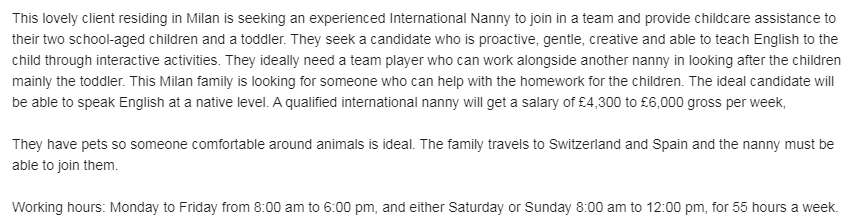 International Nanny