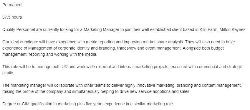 Marketing Manager