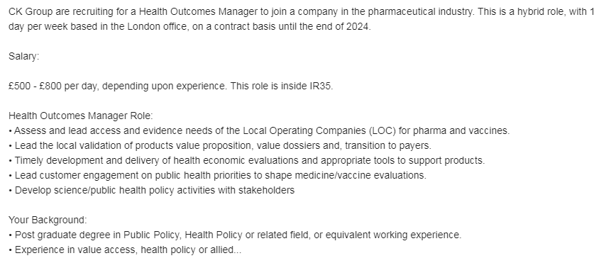 Health Outcomes Manager