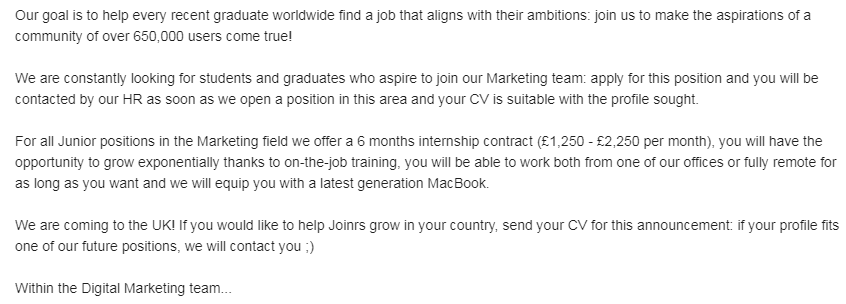 Junior Marketing Intern