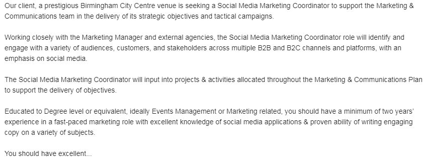 Social Media Marketing Coordinator