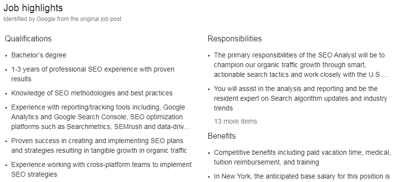 SEO Analyst