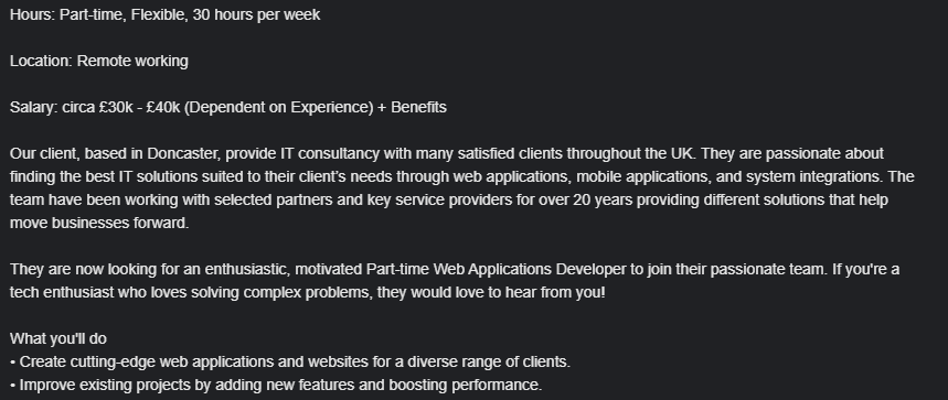 Web Applications Developer