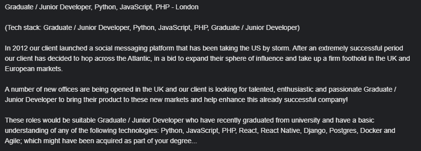 Junior Developer