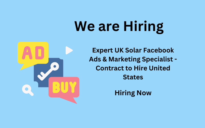 UK Solar Facebook Ads Specialist for hire in the US - Boost your solar business today!