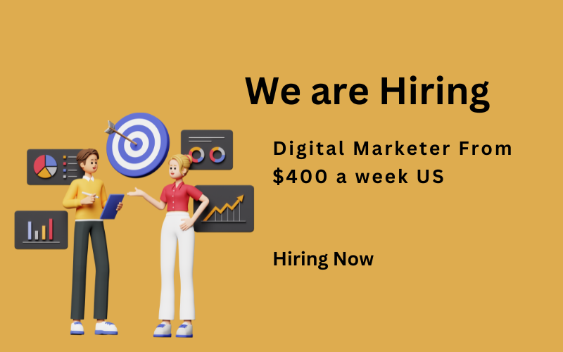 Start your career as a Digital Marketer from $400 a week! Enjoy flexible hours, remote work, and growth opportunities. Apply today to join our dynamic team!