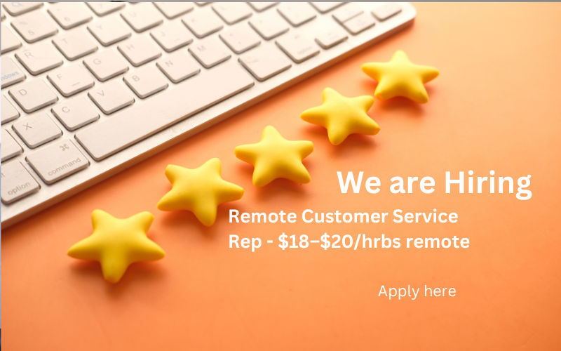 Apply now for Remote Customer Service Rep positions! Earn $18–$20/hr, flexible hours, work from home, and start immediately. Don't miss out on this opportunity!