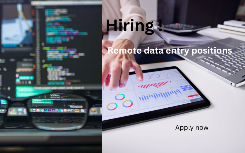 Apply for remote data entry positions, earning $20/hr. Flexible hours, full-time potential, and tasks like data entry, verification, and report generation