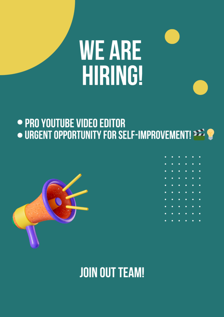 π Hiring Remote YouTube Video Editor for a self-improvement channel! Earn $250/month, work remotely, and create high-quality, engaging content. Apply now!